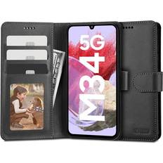 Tech-Protect Samsung Galaxy M34 Flip Wallet m. Pung & Ståfunktion Sort