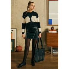 Skinnimitation Kjolar Urban Classics Kort kjol Synthetic Leather Biker Skirt för Dam svart
