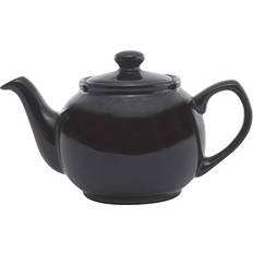 Service Ideas TPCE16BL Ceramic 16 oz Black Teapot