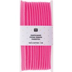 Rosa Bänder Rico Design Paspelband 1cmx3m neonpink