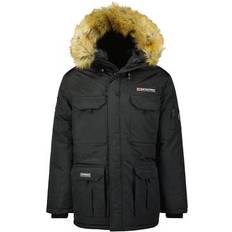 Geographical Norway Vestes Geographical Norway Adjustable Hooded Parka With Faux Fur Collar