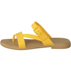 Pantoffeln & Hausschuhe Crocs Tulum Toe Post Sandal Women - Canary/Tan/Braun/Gelb