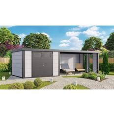 Wolff Finnhaus Metall-Gartenhaus Eleganto 3030 Fenstern rechts