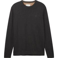 Tom Tailor Herre Sweatere Tom Tailor Pullover Basic Crewneck Knit - Black