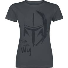 Star Wars Dame T-shirts Star Wars T-shirt The Mandalorian This Is The till Damer grafit