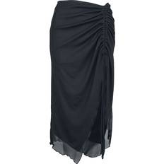 S - Vrouw Rokken Banned Umbra Mesh Ruched Skirt - Zwart