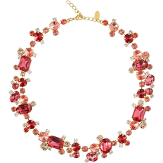 Caroline Svedbom Röda Halsband Caroline Svedbom Noora Necklace Gold Mulberry Red Combo