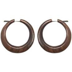 Men - Wood Earrings 81stgeneration Wooden Earrings Large Chunky Hoops Tribal Hoop Stick -