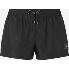 Dolce & Gabbana Costumi da Bagno Dolce & Gabbana Logo Patch Swim Trunks Black