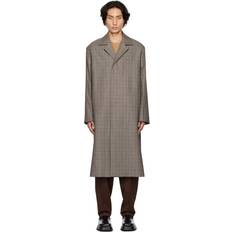 Mäntel Jil Sander Gray Notched Lapel Coat 092 MILITARY SPECK IT