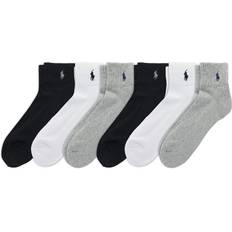 Ralph Lauren Underwear Ralph Lauren Rib Cuff Sport Quarter Socks 6-Pack Grey Assorted One