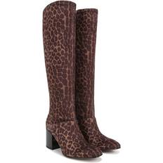 Franco Sarto Damen Tribute kniehoher Absatz Stiefel, Stoff mit Leopardenmuster