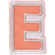 Aufnähern & Bügelflicken Rico Design Patch Buchstabe zum Aufbügeln 3,2cm E orange