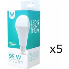Forever Light LED-Lampa E27, A65, 15W, 230V, 6000K 5-pack, Kallvit