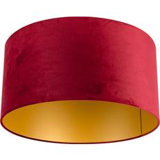 Red Shades QAZQA Velvet Red with inner Shade