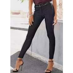 Gold Trousers Lascana Cropped Stretch Trousers
