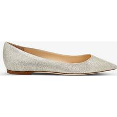 Jimmy Choo Laced Ballerinas Jimmy Choo Romy Flat Platinum Ice