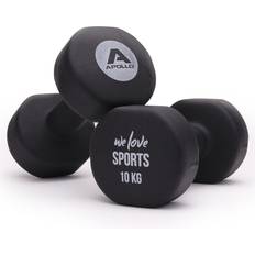 Apollo Hantelset Fitness Hantlar, 2x10kg Inklusive Hantelställ för Hantelset Hantelset Hantlar för Kvinnor och Män Hantelvikter Hantlar 10kg