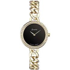 Accurist Ure Accurist Jewellery Ladies Gold Case & Bracelet with Black Onyx 28mm