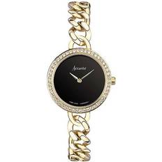 Jewellery Ladies Gold Case & Bracelet with Black Onyx 28mm