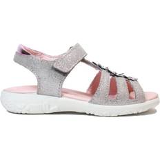 Nubuck Sandals Children's Shoes Ricosta 10 Children's Cleo 6400102-450 Graphit Nubuck Leather Girls Rip Tape Sandals