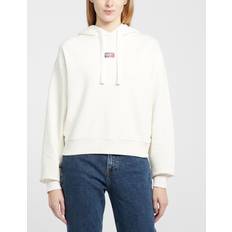 Tommy Hilfiger Womenss Damen Pullover Hoodie in White Cotton