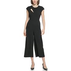 Jumpsuits & Overalls Calvin Klein Midi Jumpsuit with Cap Sleeves Black Women's Jumpsuit & Rompers One Piece Black