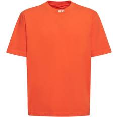 Heron Preston T-shirt Aus Baumwolljersey Mit Gesticktem Logo Orange