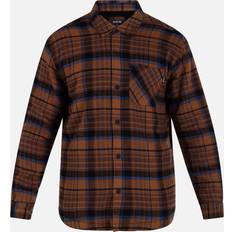 Bronze Shirts Hurley Portland Sherpa Lined Flannel Bronzed Men's Clothing Brown