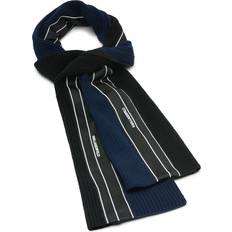 Accessories Karl Lagerfeld Paris Men's Striped Wool Blend Scarf Navy