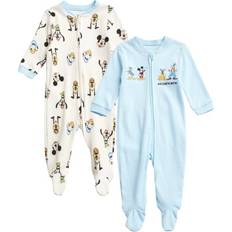 Disney 1-3M Jumpsuits Disney Disney Baby Boys Mickey Mouse Pack Footed Coverall Set Sizes 0-9M