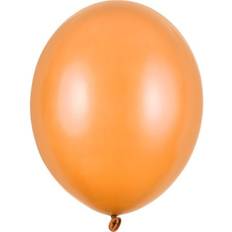 Ljus Latexballonger PartyDeco Metallic Ljus Orange Ballonger 100 st 12"