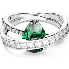 Swarovski L Ringe Swarovski Hyperbola Cocktailring Verschiedene Schliffe Doppelbänder Grün