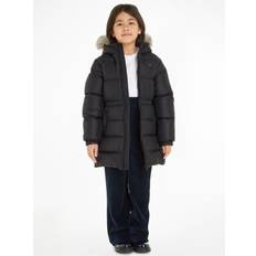 Pelz Kinderbekleidung Tommy Hilfiger Winterjacke - Schwarz