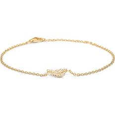 Blossom Forgyldt Sølv Armbånd med Fjermotiv 23101121-20