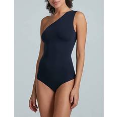 Blue Bodysuits Commando One-Shoulder Bodysuit Navy