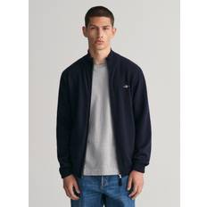 3XL - Men Cardigans Gant Superfine Lambswool Zip Cardigan XXL, Marine