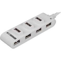 USB-hubs Velleman High-Speed USB 2.0 Hub 7 Poorten