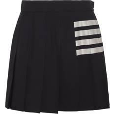 Wool Skirts Thom Browne 4-Bar pleated mini skirt navy