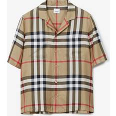 XXS Camicie Burberry Silk Tartan Shirt - Beige