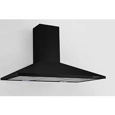 Cappe aspiranti Respekta Cappa Aspirante Camino 90 cm Nero Opaco 90cm, Nero