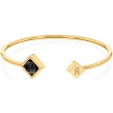 Tommy Hilfiger Jewellery Tommy Hilfiger Jewellery Ladies' Gold Plated Framed Onyx Bangle