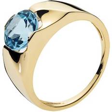 Transparent Ringe Lund Copenhagen karat ring med blå topaz