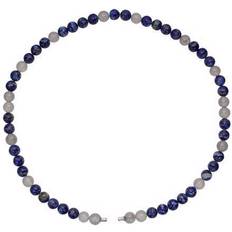 Aagaard Christina Connection halskæde, grå quartz & lapis lazuli, model 1680-C-13