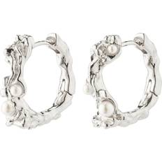 Silverpläterad Örhängen Pilgrim Raelynn Recycled Earrings Silverplated Dam Creoler one