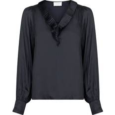 Neo Noir Pellini Sateen Blouse Black