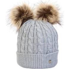 S Gorros Hy Equestrian Childrens/Kids Morzine Beanie Beige/Grey/Red