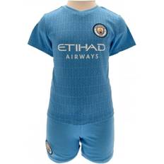 Children's Clothing Manchester City FC Crest T-Shirt & Shorts Set Mid Blue 6-9