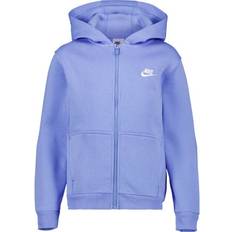 Nike Vita Hoodies Barnkläder Nike Sportswear Club Fleece Zip JR huvtröja POLAR/WHITE Barn