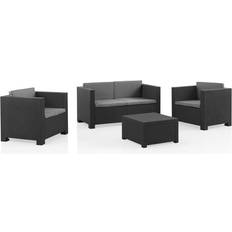 Muebles de Jardín y Exterior SP Berner Conjunto De Jardín Set Diva Confort Grafito Para 4 Personas